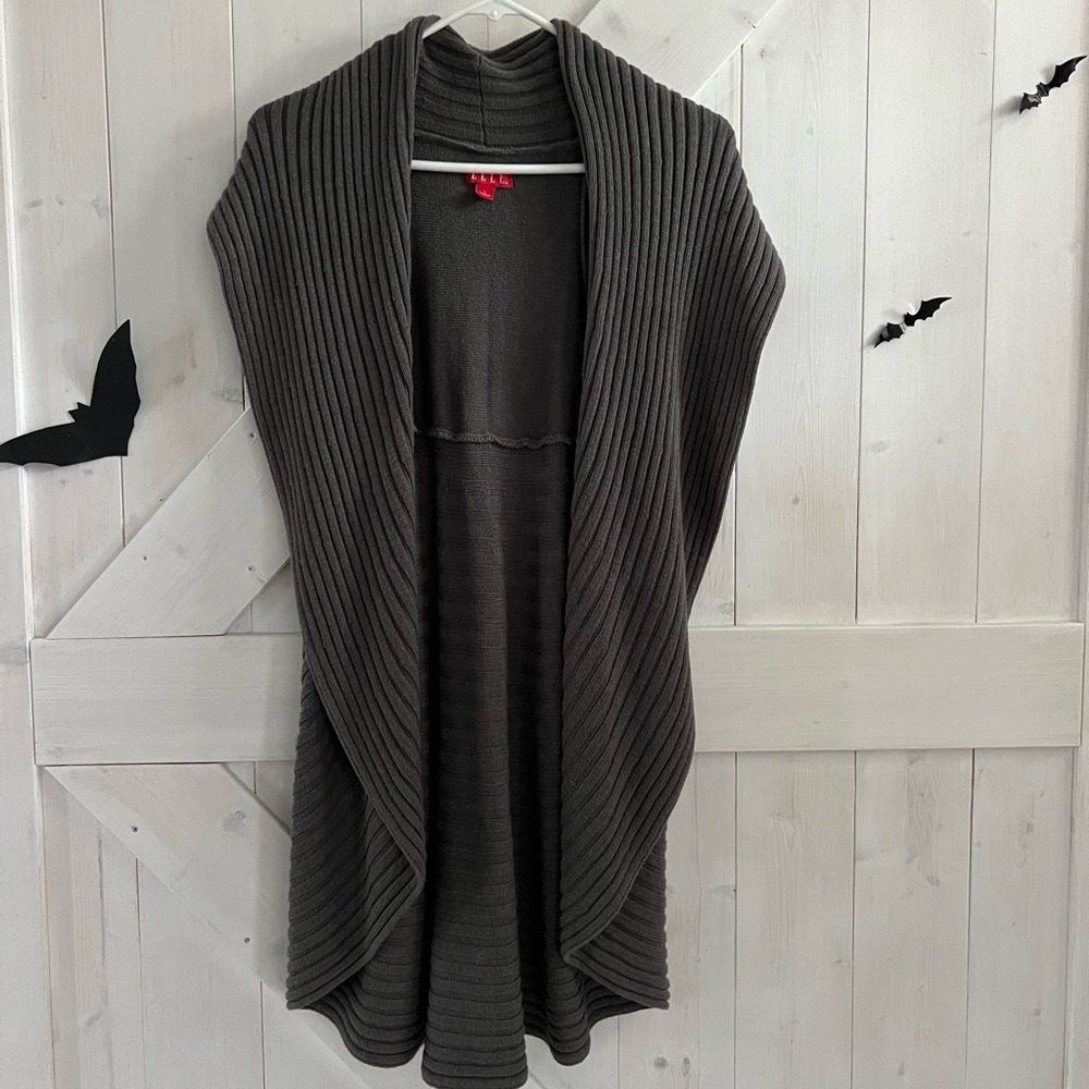 Elle Dark Gray Ribbed Sweater